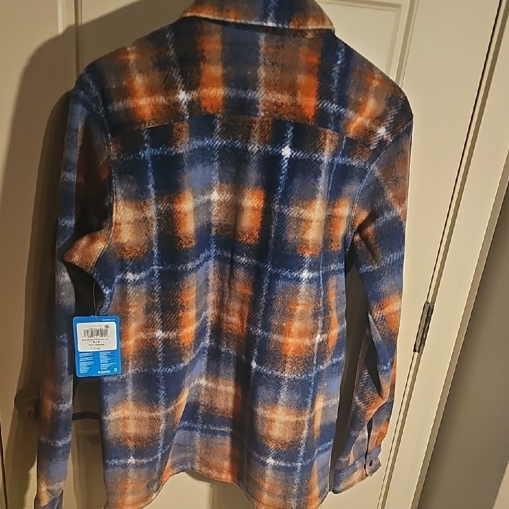 Columbia- Men's Steens Mountain Printed Shirt Jacket. Size S. Snap Up - Picture 10 of 10